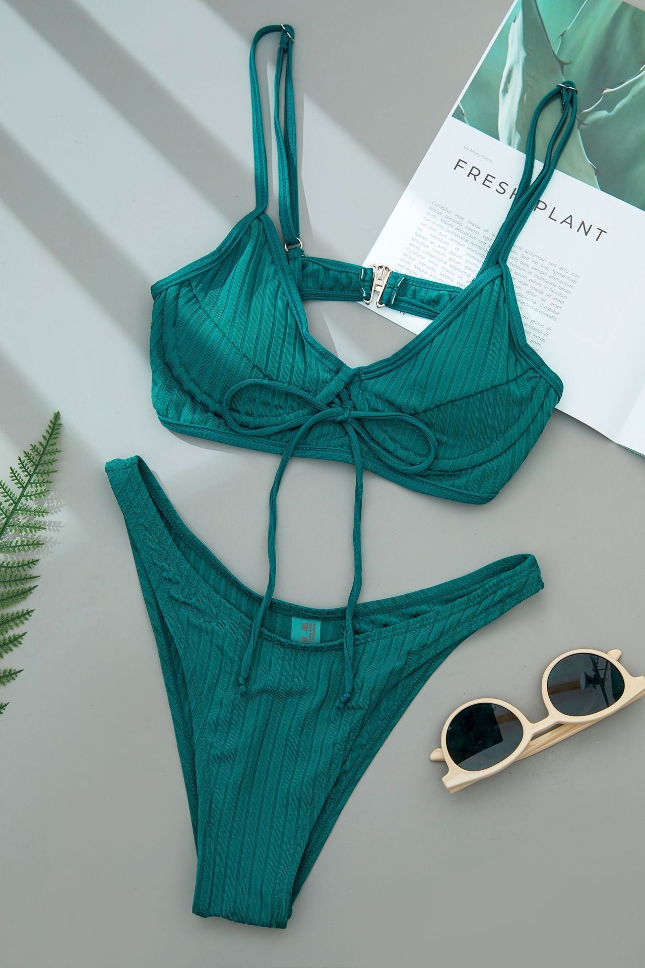 Women Swimsuit Steel Bracket Gathered Sexy Bikini Strap Backless Split Swimsuit Bikini Bella Mia